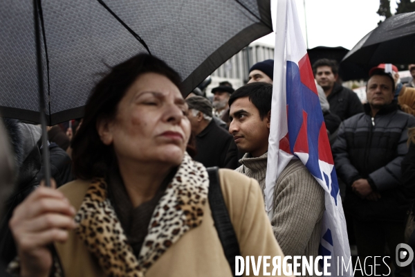 Manifestation des fonctionnaires dans le cadre de la greve en grece.