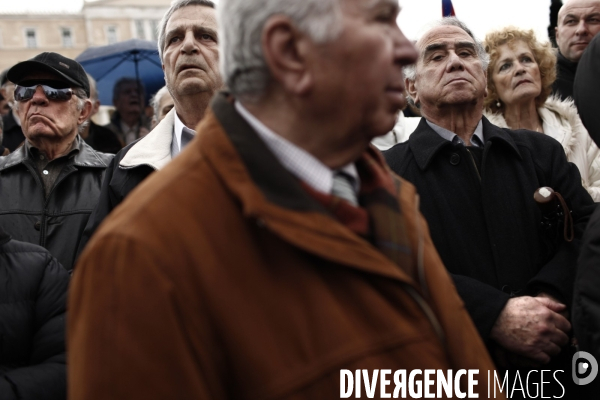 Manifestation des fonctionnaires dans le cadre de la greve en grece.