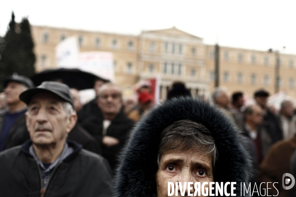 Manifestation des fonctionnaires dans le cadre de la greve en grece.