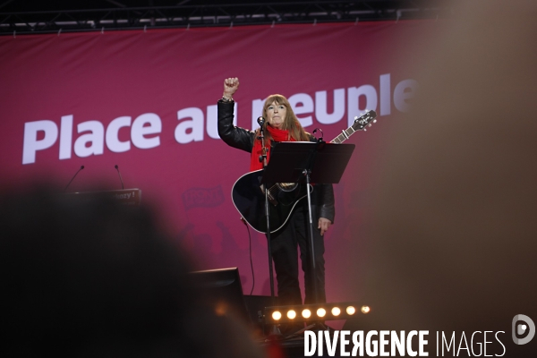 Rassemblement a l appel du front de gauche contre le vote au second tour du president sarkozy.