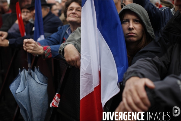 Rassemblement a l appel du front de gauche contre le vote au second tour du president sarkozy.