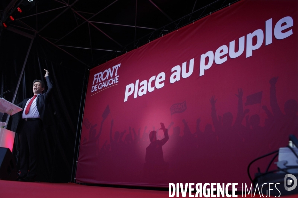 Rassemblement a l appel du front de gauche contre le vote au second tour du president sarkozy.
