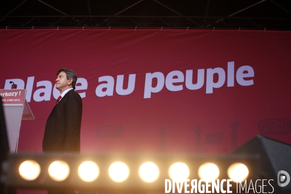 Rassemblement a l appel du front de gauche contre le vote au second tour du president sarkozy.