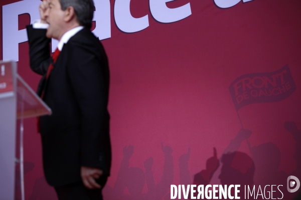 Rassemblement a l appel du front de gauche contre le vote au second tour du president sarkozy.
