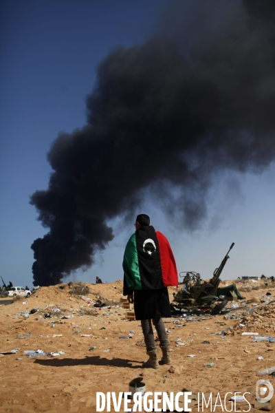 Battle in libya between rebels and pro kadhafi, on the front line.