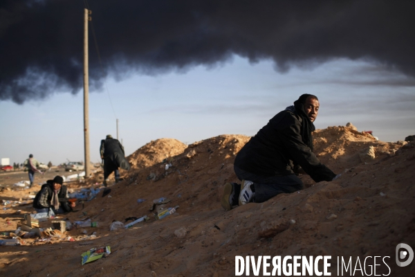 Battle in libya between rebels and pro kadhafi, on the front line.