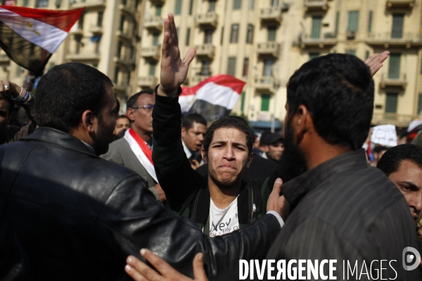 Manifestation des partisants du president hosni moubarak au caire.