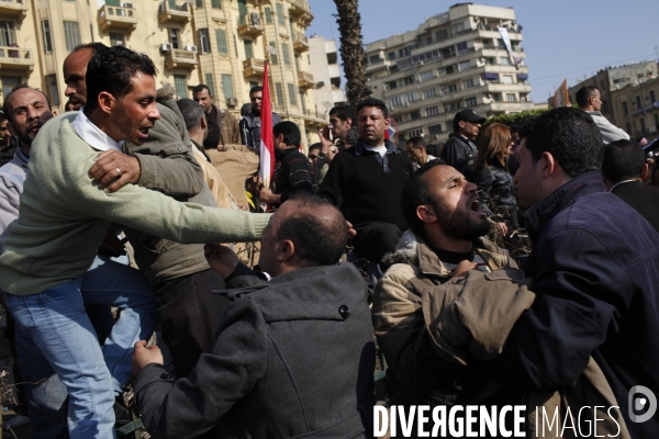 Manifestation des partisants du president hosni moubarak au caire.