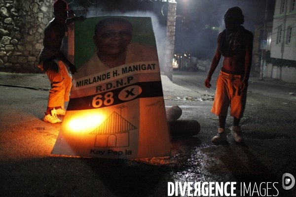 Nuit de tensions apres l annonce des resultats du premier tour des elections presidentielles haitienne.