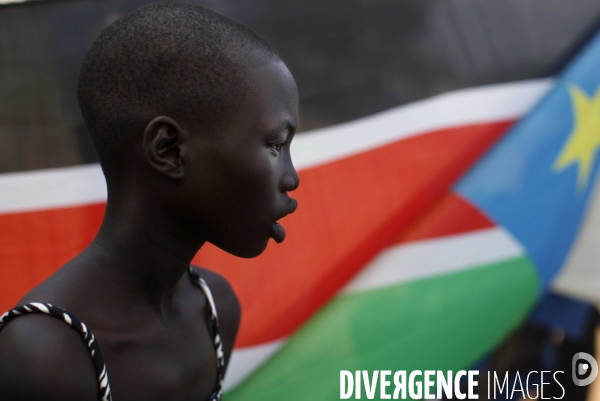 A la veille de la declaration d independance du sud-soudan, dans les rues de la capitale, juba.