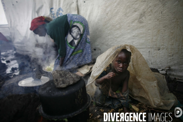 Camps de refugies de kibati, pres de goma, dans la region nord-kivu de la republique democratique du congo..