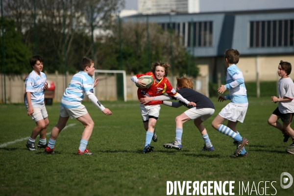 Ecole de rugby du racing metro, a colombes, dans les hauts de seine.