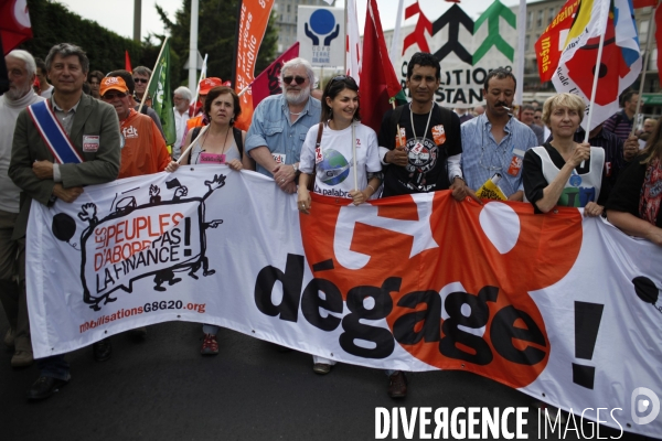 Manifestation contre le sommet du g8 au havre.