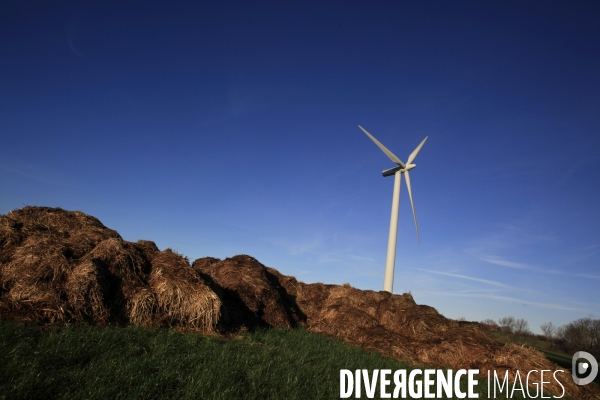 Eoliennes installees sur l ile de samso, au danemark.