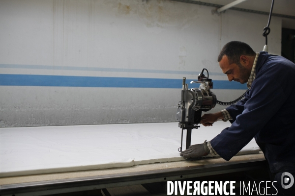 Usine de textile dans la ville de ksar hellal, tunisie.