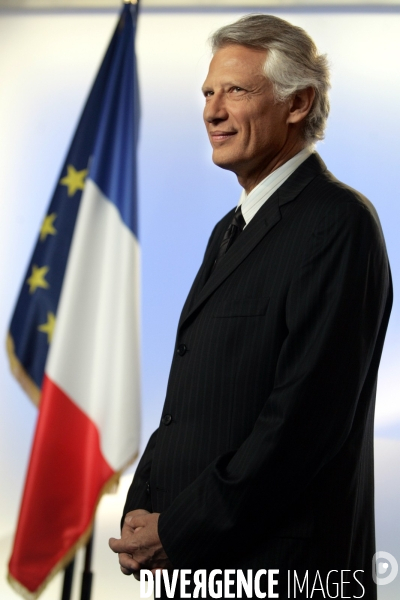 Presentation des voeux du premier ministre Dominique de Villepin en 2007