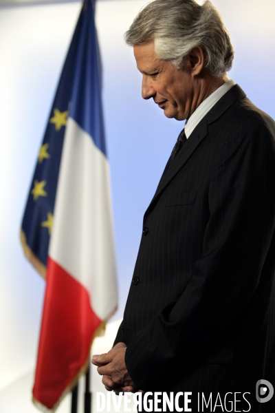 Presentation des voeux du premier ministre Dominique de Villepin en 2007