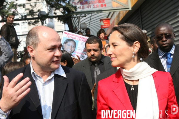 Segolene Royal en deplacement en ile de france pour soutenir les candidats PS aux legislatives.