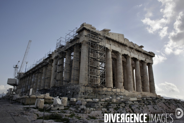 # illustrations: l acropole d athenes en grece. #