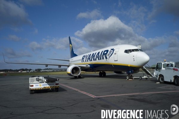 Avion de la compagnie aerienne low cost, ryanair.