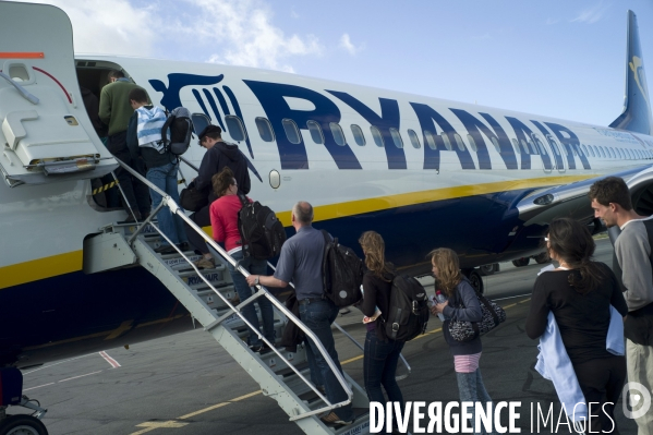 Avion de la compagnie aerienne low cost, ryanair.