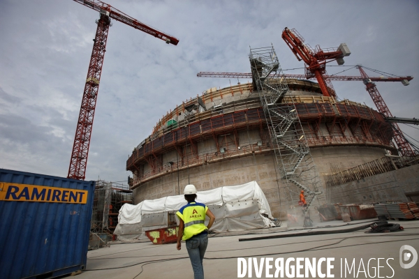 Chantier de la centrale nucleaire epr ol3, pres de la ville d  olkiluoto, finlande.