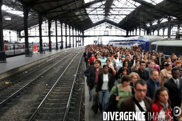 Greve des cheminots de la sncf.