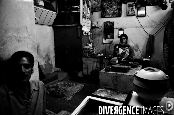 Portraits nocturnes commerçants - Delhi