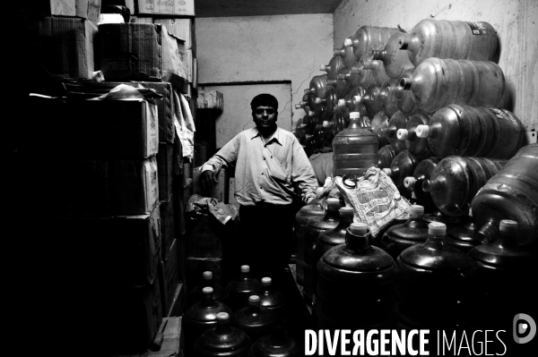 Portraits nocturnes commerçants - Delhi