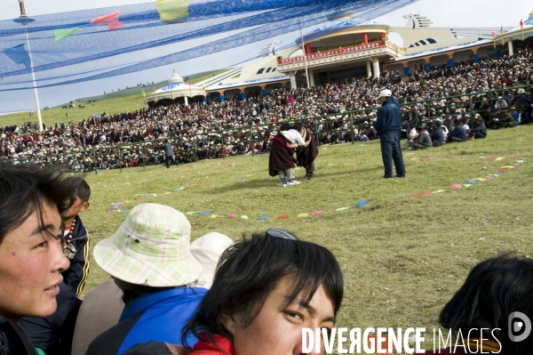 Course hippique sur le haut plateau tibétain - Horse race on tibetan plateau