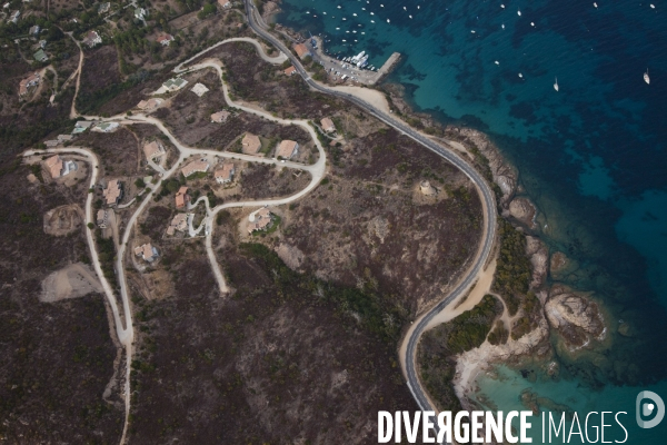 Vue aérienne de Corse