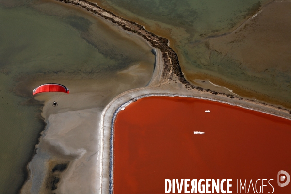 Vue aérienne de Camargue