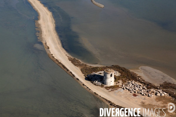 Vue aérienne de Camargue