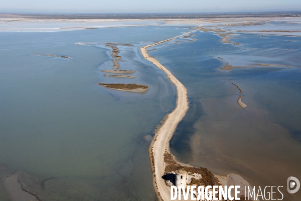 Vue aérienne de Camargue