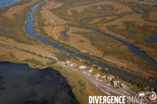 Vue aérienne de Camargue