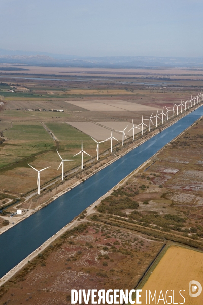 Vue aérienne de Camargue