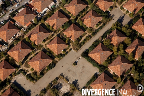 Vue aérienne de Camargue