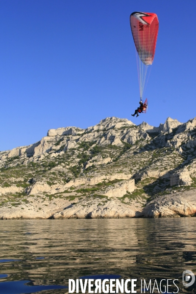 Vue aérienne du Parc National des Calanques, entre Marseille, Cassis et La Ciotat