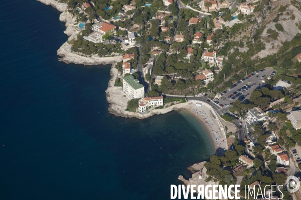 Vue aérienne du Parc National des Calanques, entre Marseille, Cassis et La Ciotat