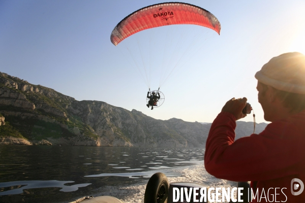 Vue aérienne du Parc National des Calanques, entre Marseille, Cassis et La Ciotat