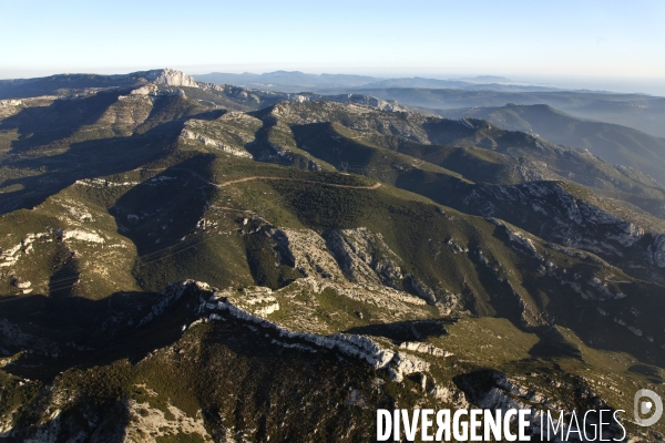 Vue aérienne de la Sainte Baume