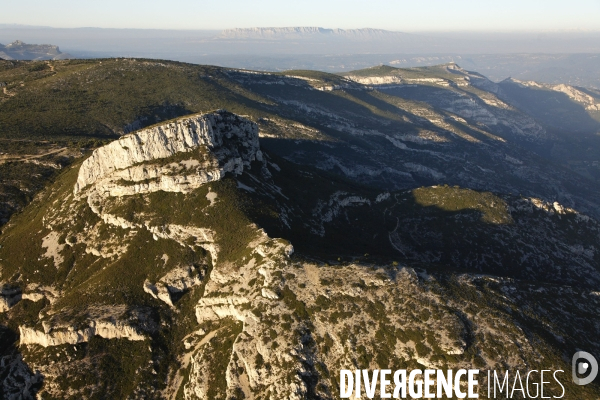 Vue aérienne de la Sainte Baume