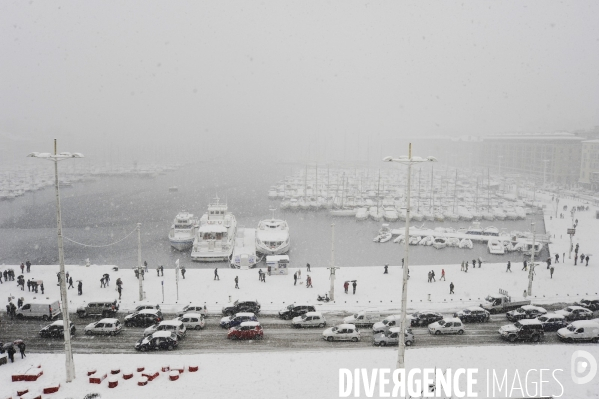 Marseille sous la neige