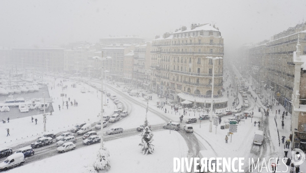 Marseille sous la neige