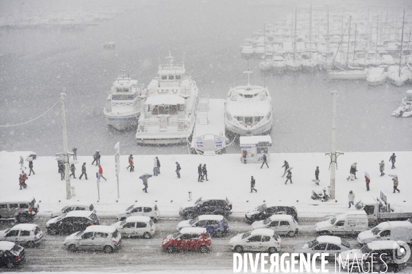 Marseille sous la neige