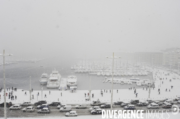 Marseille sous la neige