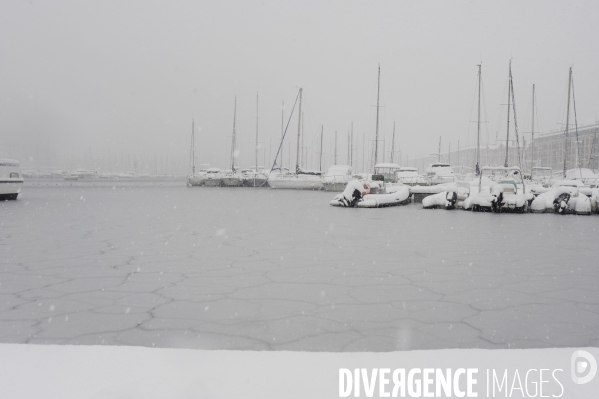 Marseille sous la neige