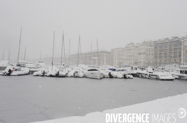 Marseille sous la neige