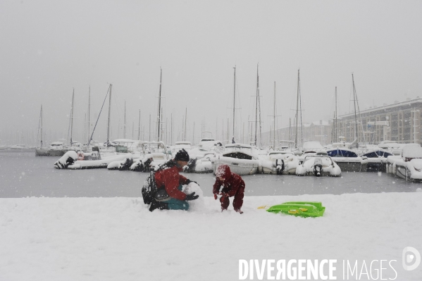 Marseille sous la neige