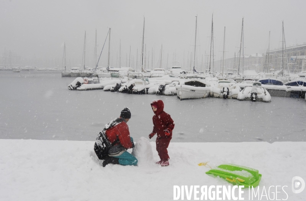 Marseille sous la neige